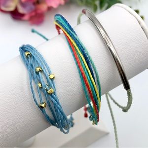 Pura Vida Artisan Handmade Waterproof Wax Bracelet Lot Bundle Stack Surfer Beach